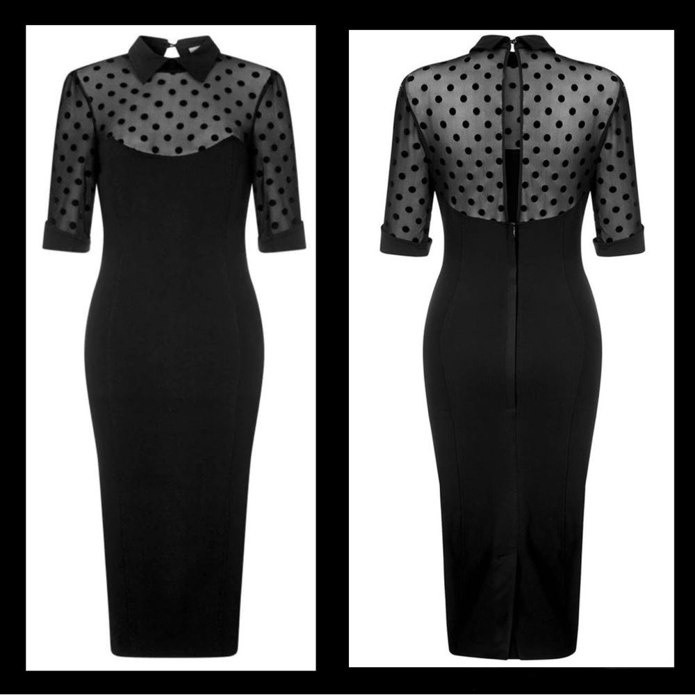 Collectif Wednesday Pencil Pinup Dress